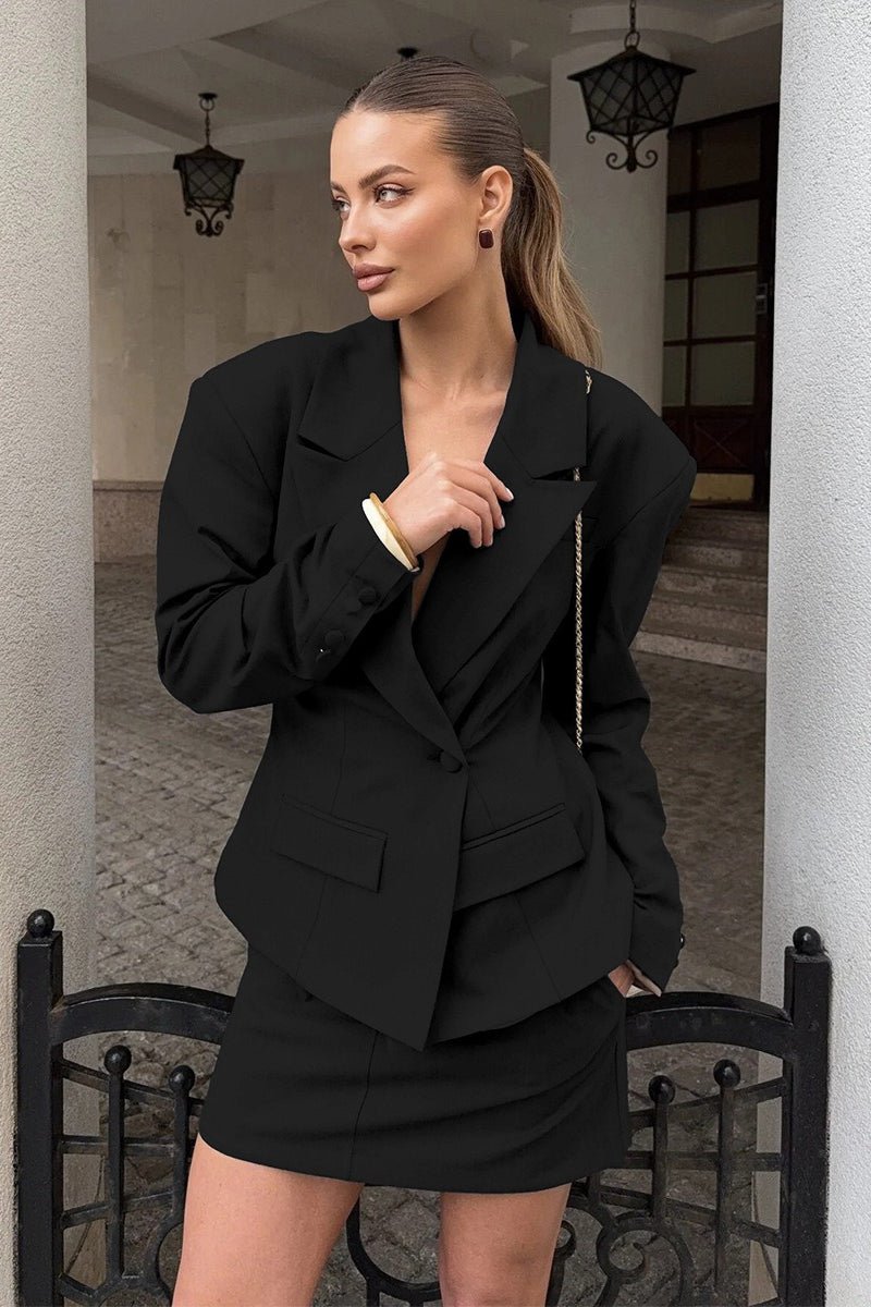Janna Blazer mit einem Knopf und Schalkragen