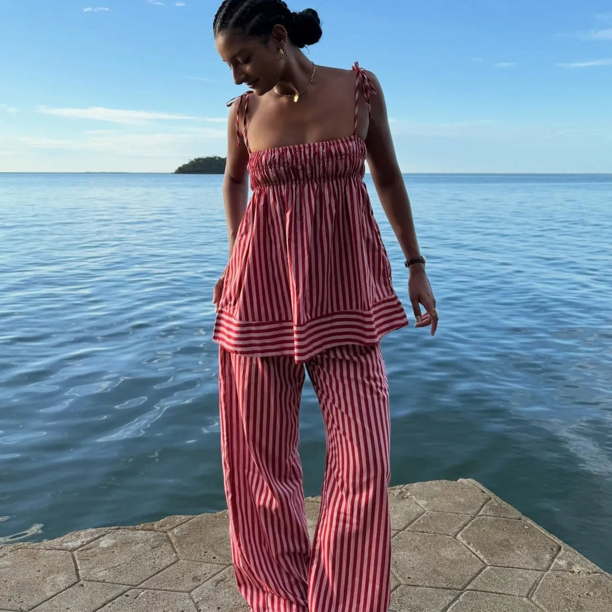 Ensemble de pyjama rayé Jasmin