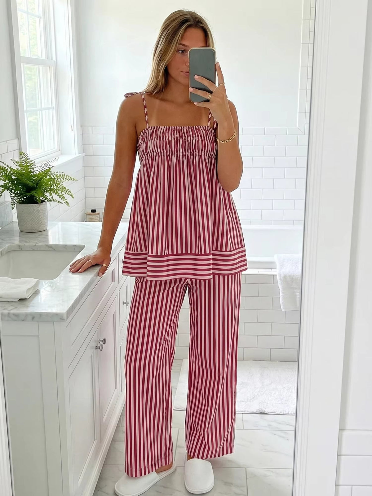 Ensemble de pyjama rayé Jasmin