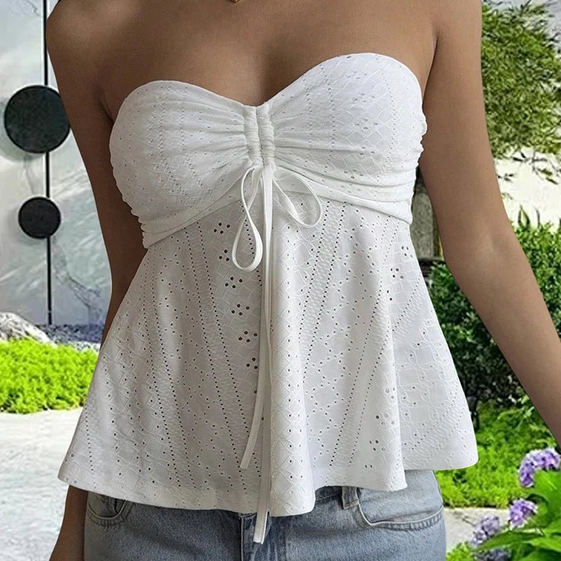 Jasmine Eyelet Bandeau Top