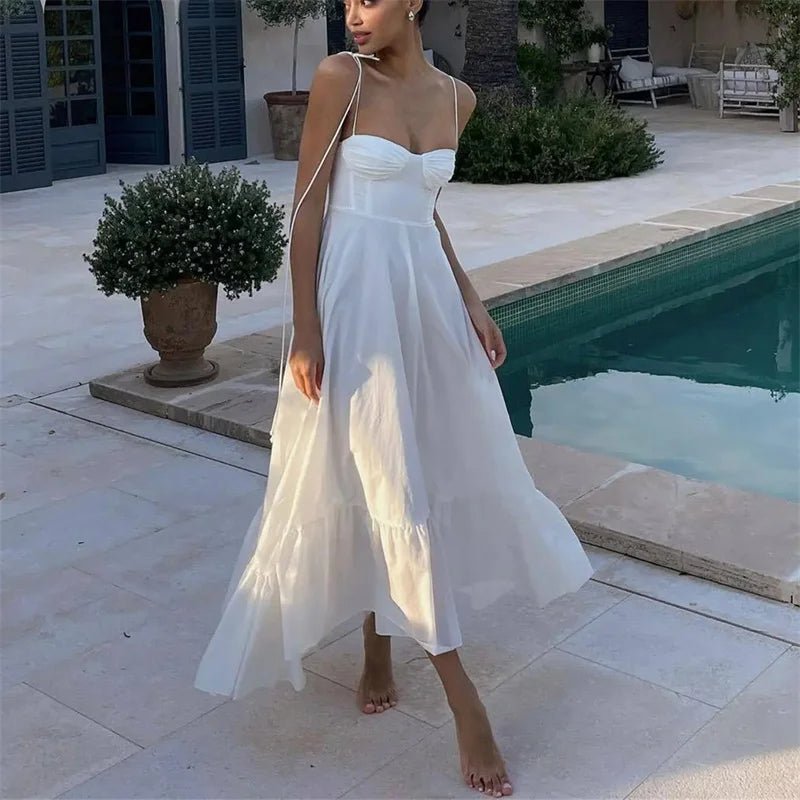 Jasmine Fließendes Midikleid mit Volants