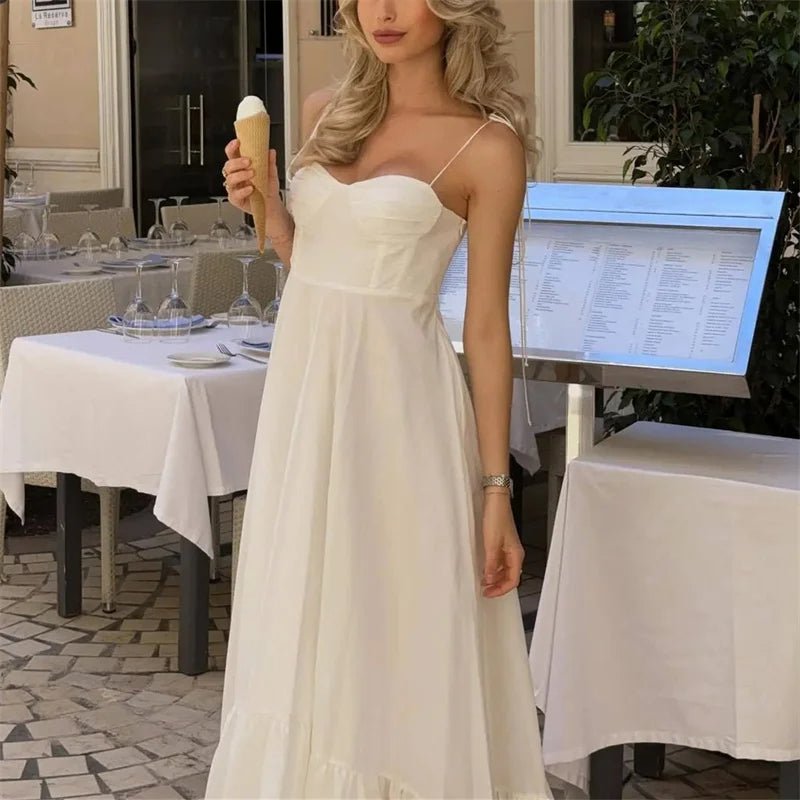 Jasmine Fließendes Midikleid mit Volants