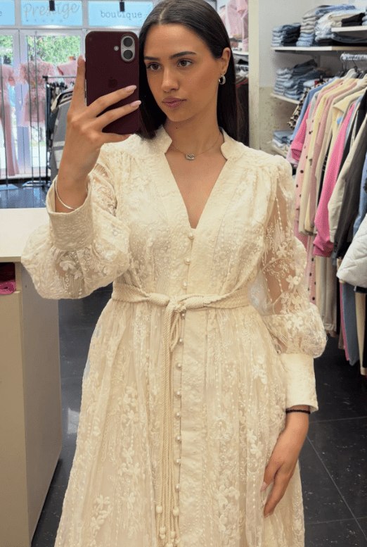 Abito midi Jenina con ricami e perle