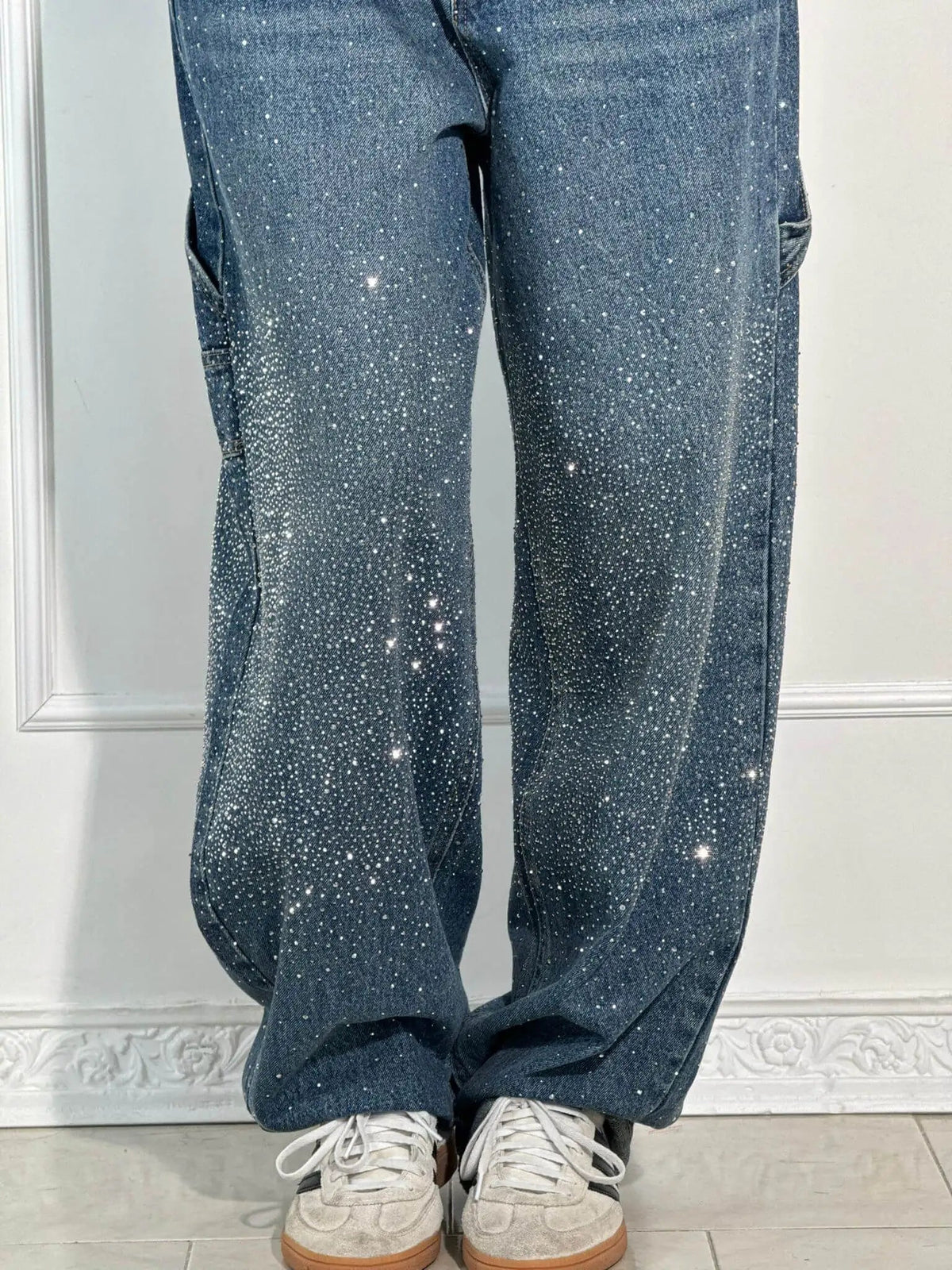 Pantalones vaqueros cargo holgados con brillo Jeremy