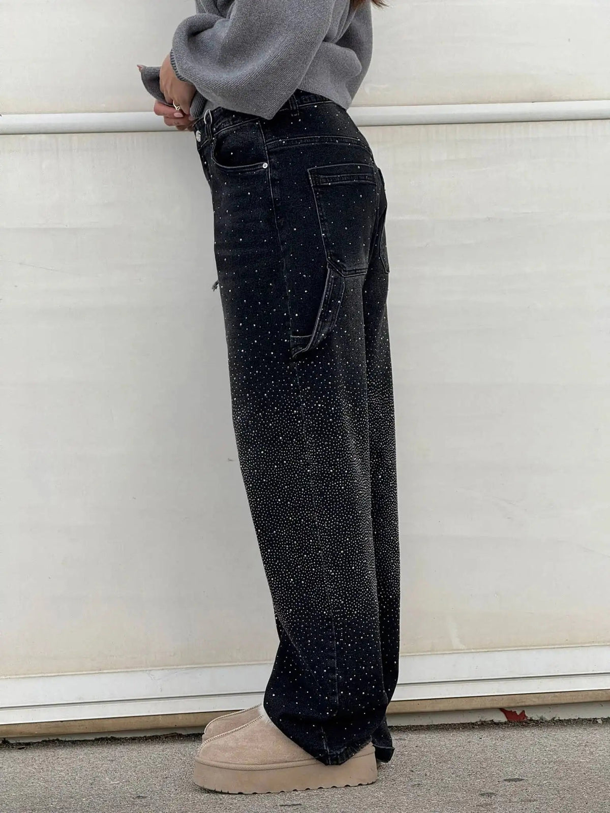 Pantalones vaqueros cargo holgados con brillo Jeremy