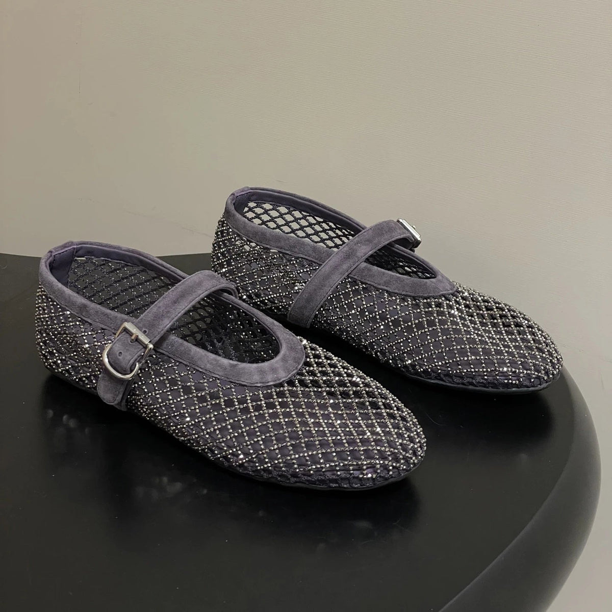Jessica ballerina's van mesh met strass