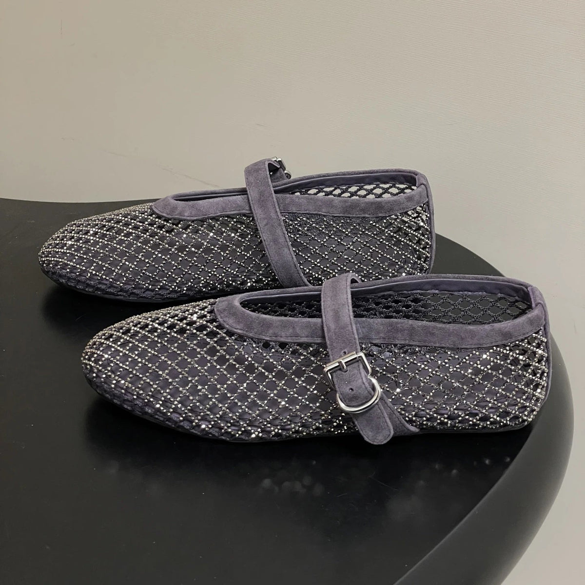 Jessica ballerina's van mesh met strass