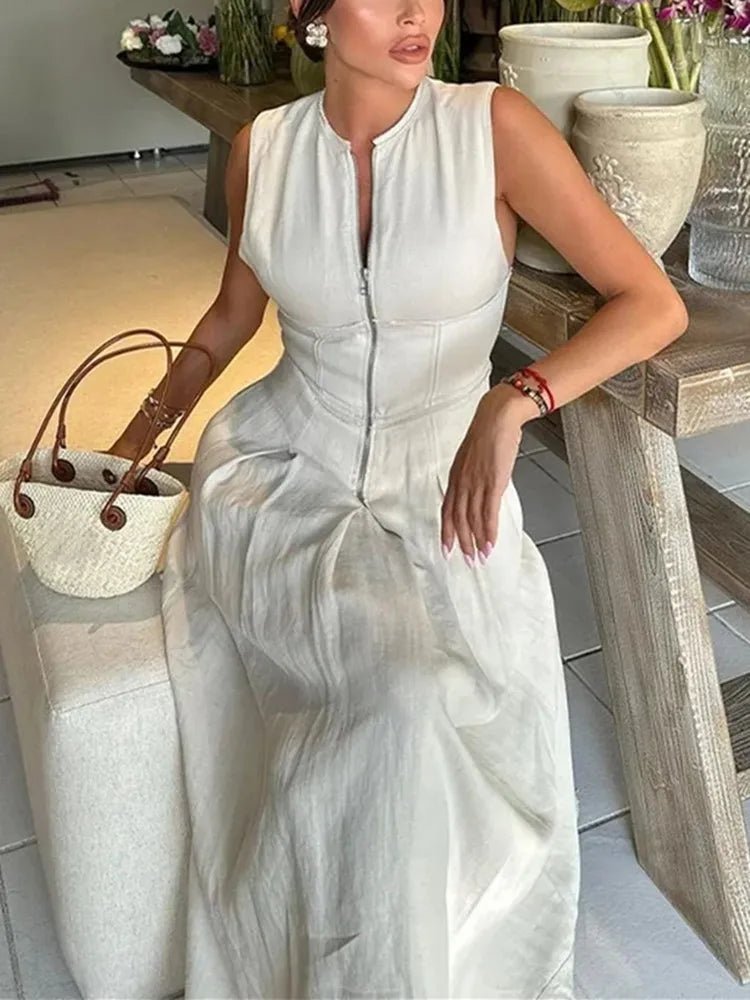 Robe midi Jessica sans manches