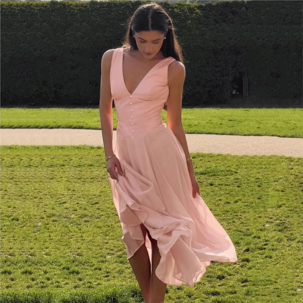 Jessica Abendkleid mit V-Ausschnitt