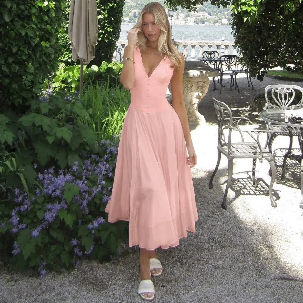 Jessica Abendkleid mit V-Ausschnitt