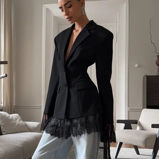 Blazer Joanna con dettagli in pizzo