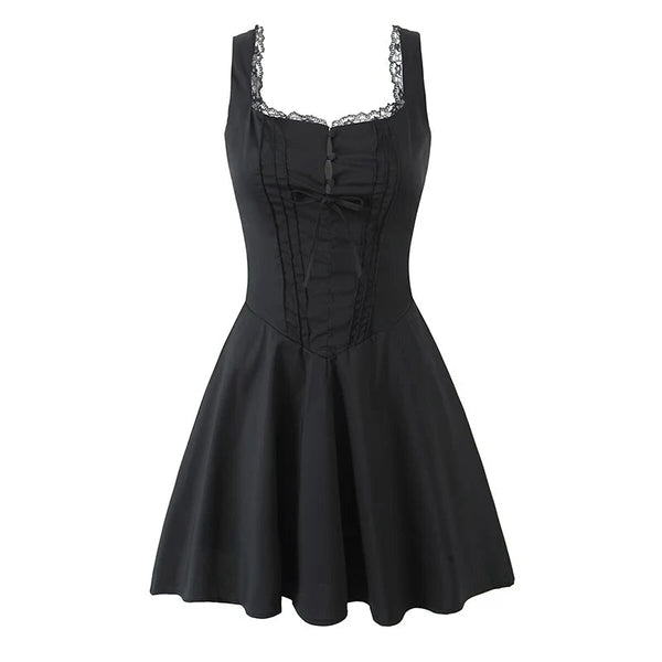 Jolie Flowy Lace Up Mini Dress