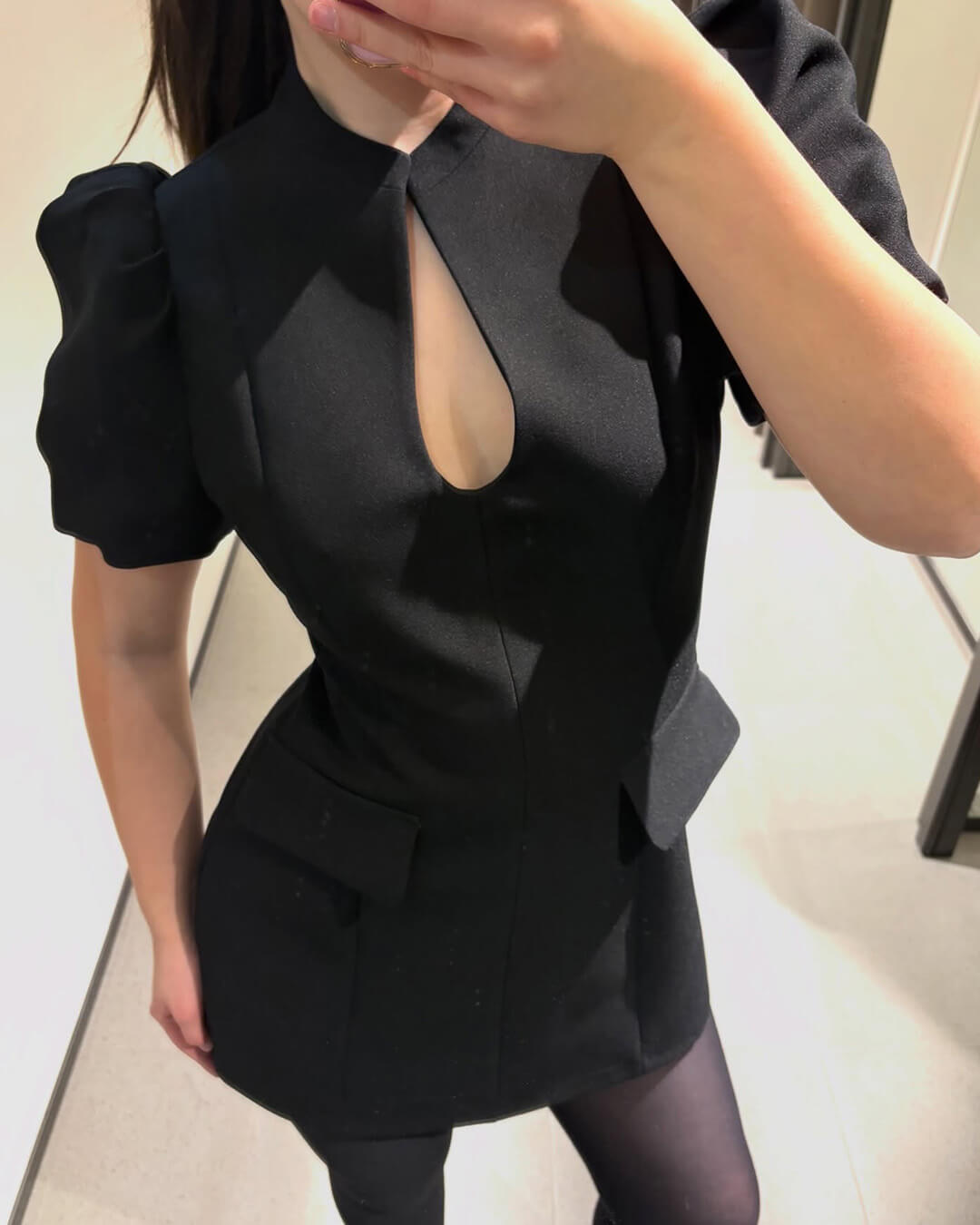 Minivestido de mangas abullonadas Julia