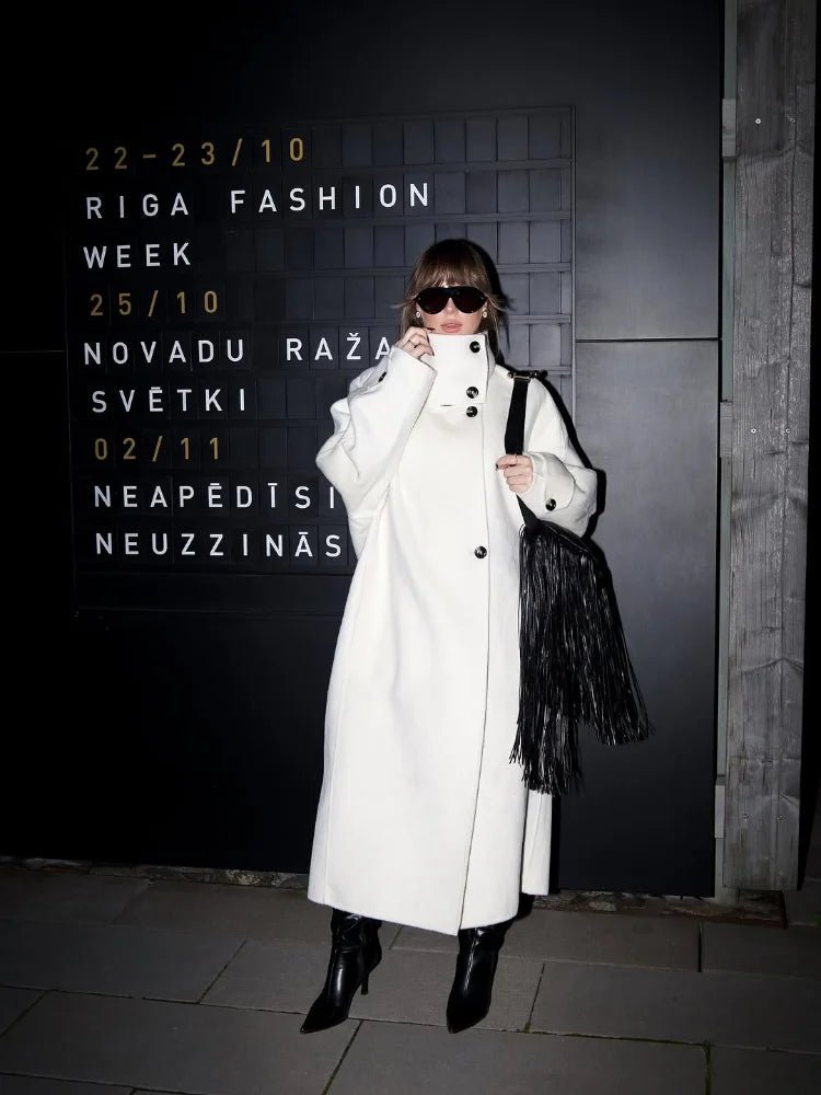 Cappotto lungo Julia con collo rialzato