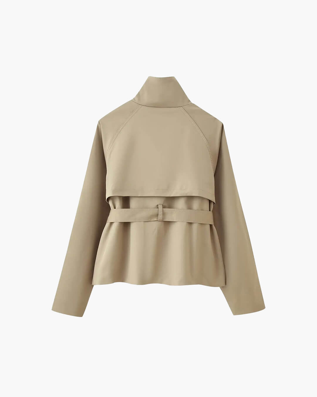 Kara Stand Collar Crop Trenchcoat
