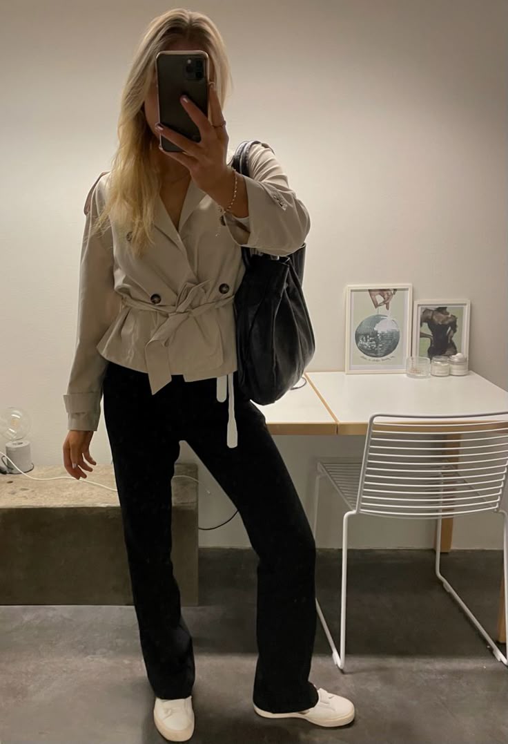 Kara Stand Collar Crop Trenchcoat