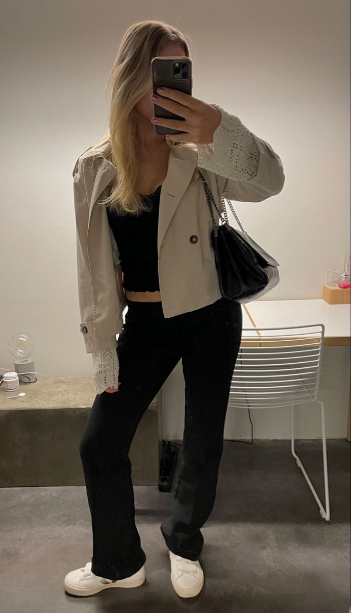 Kara Stand Collar Crop Trenchcoat