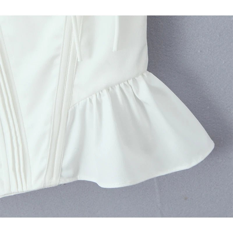 Karley Ruffled Hem Corset Top