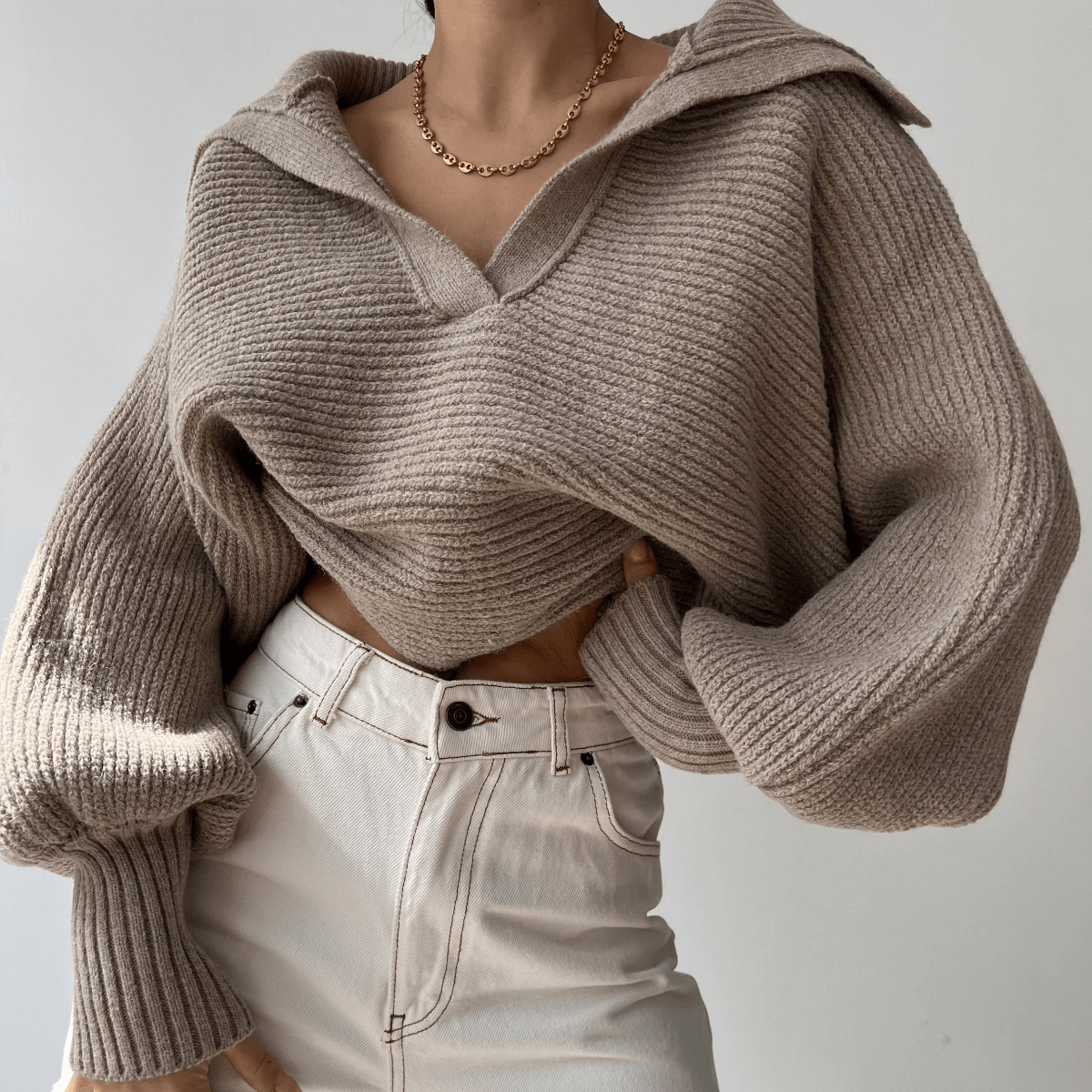 Oversized striktrøje Kath