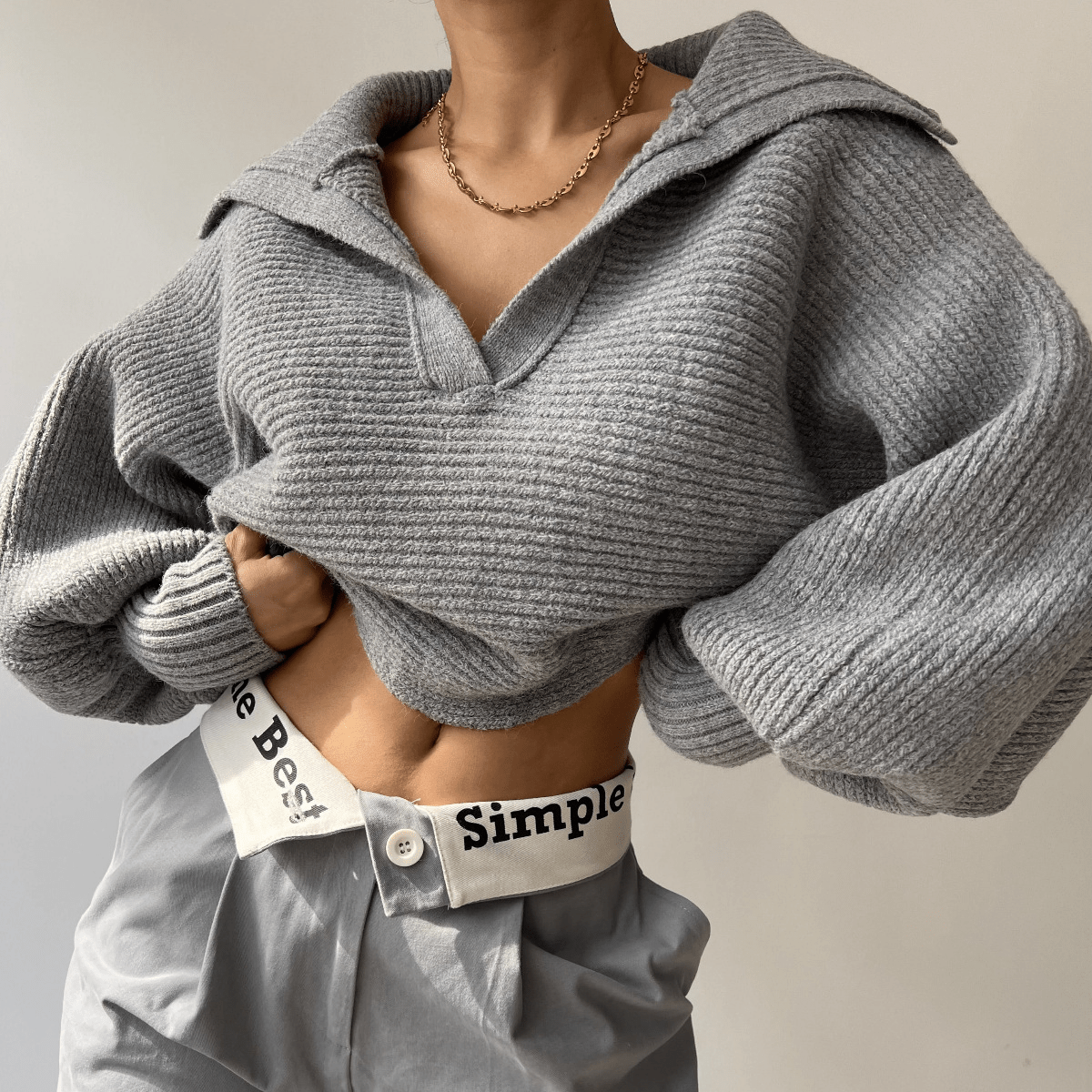 Oversized striktrøje Kath