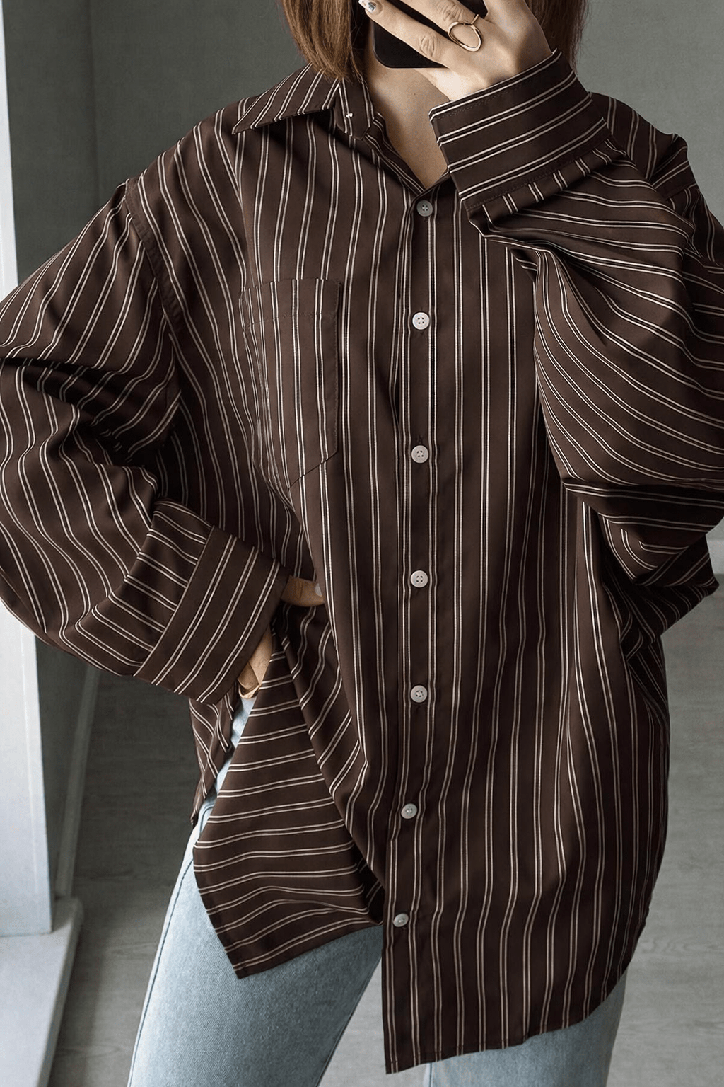 Camisas a rayas Kathy con mangas murciélago