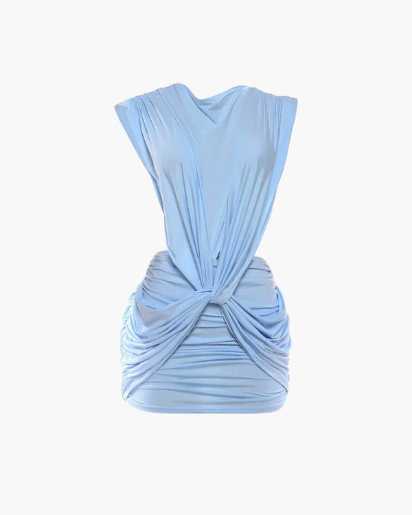 Kaylie Plunged Neck Mini Dress