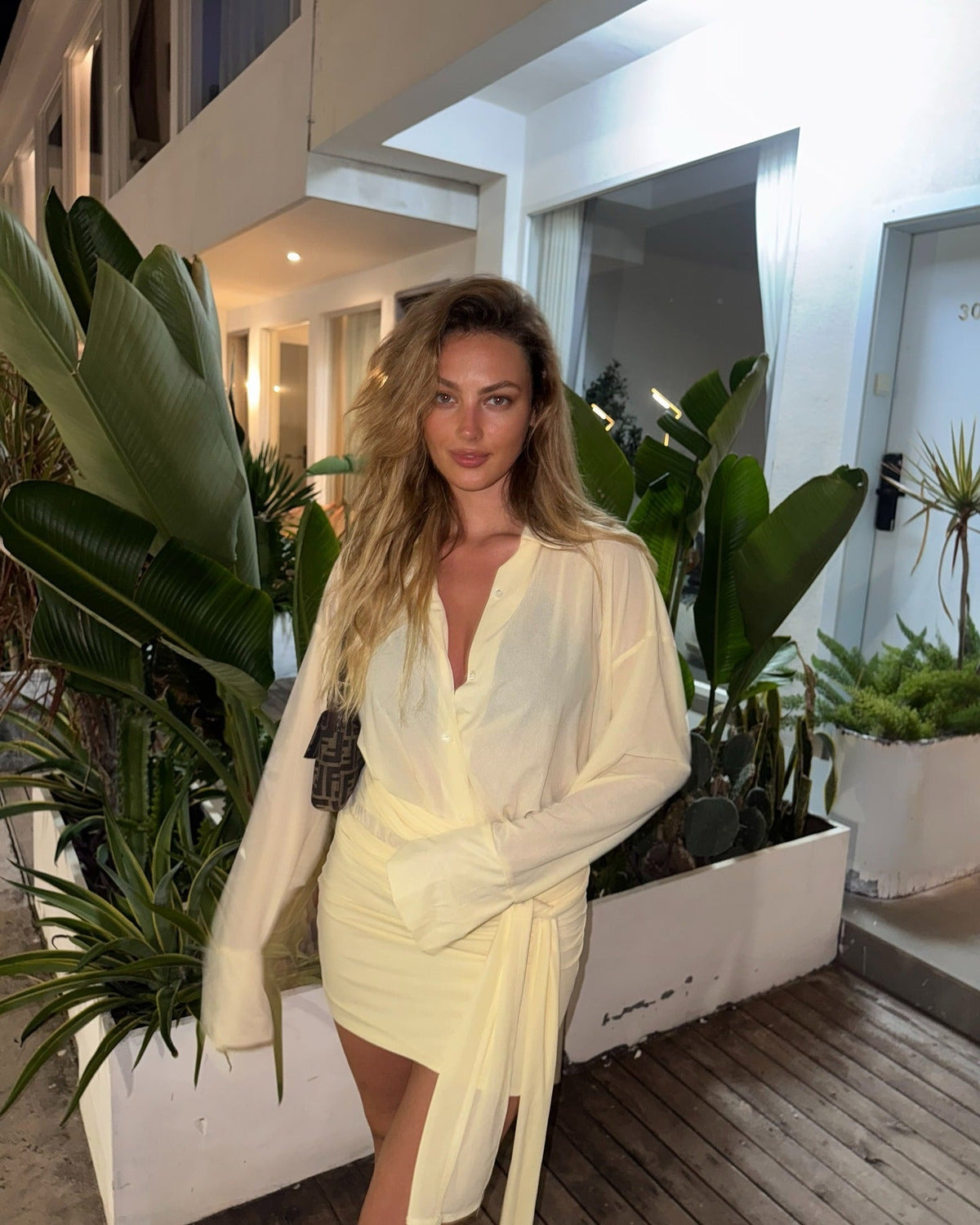 Vestido camisero de manga larga Kendall