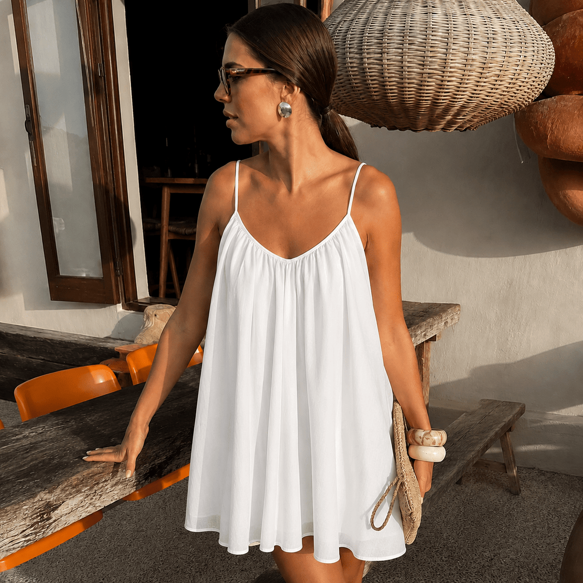 Miniabito fluido con spalline sottili Lavinia