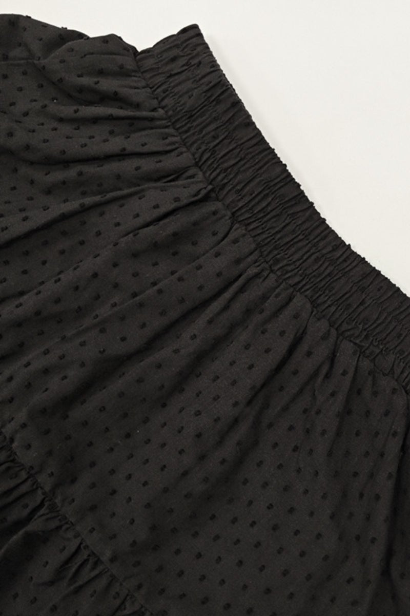 Lena Jacquard Lace Tiered Mini Skirt
