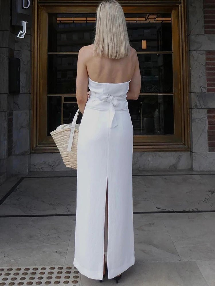 Lianna Halter Maxi Skirt Set