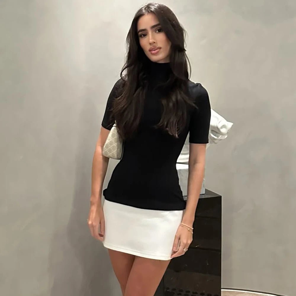 Lisbeth High Neck Mini Dress