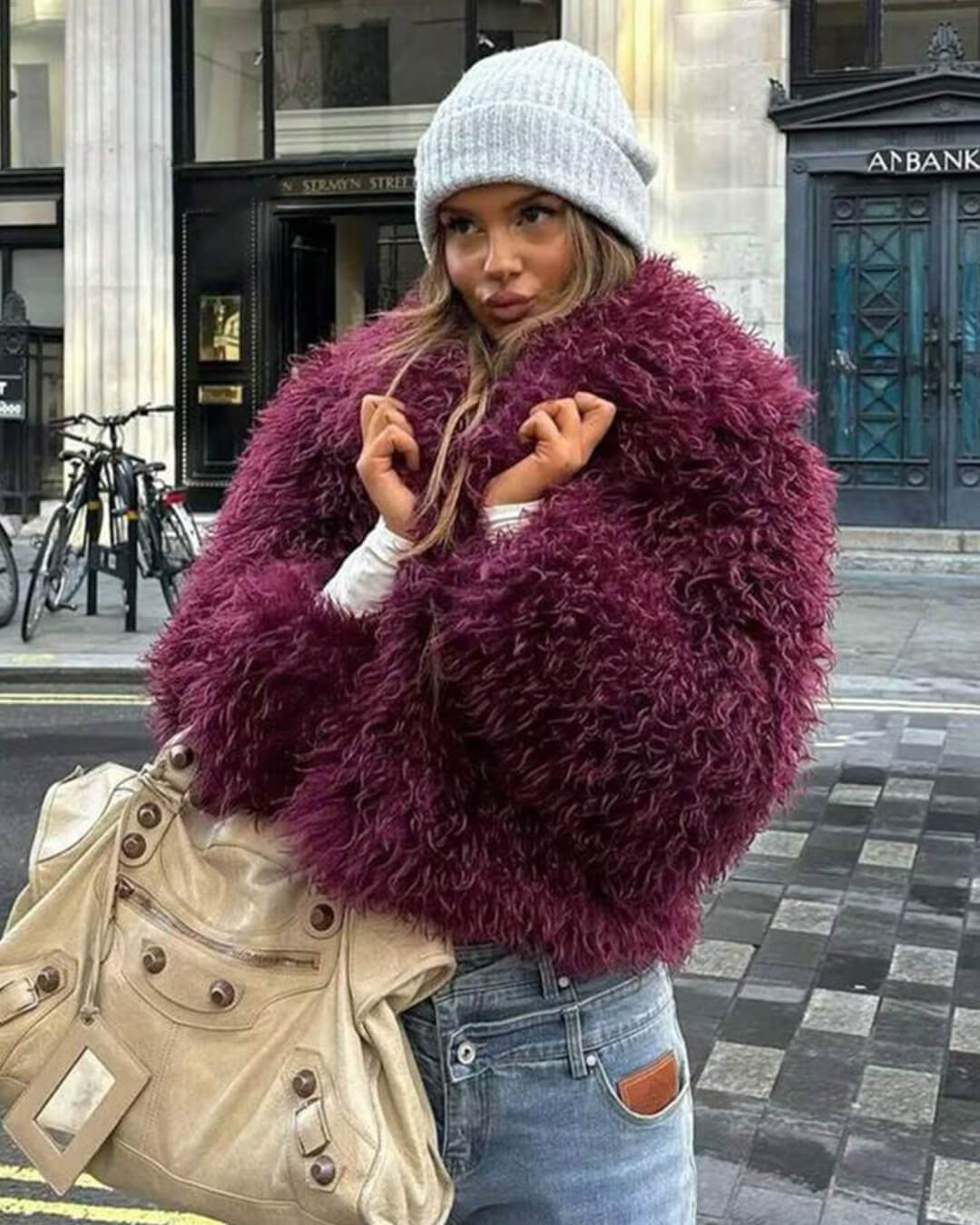 Liza Fuzzy Faux Fur Coat