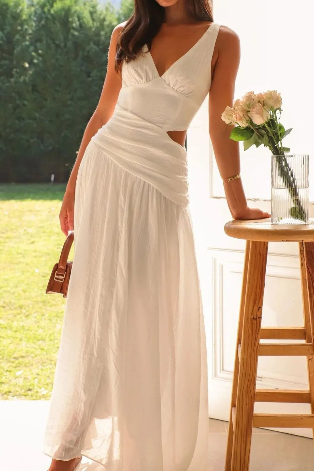 Lolita Cut-Out Ruched Maxi Dress