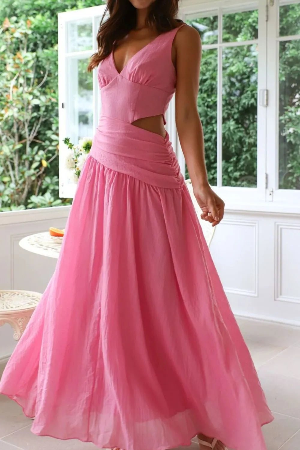 Lolita Cut-Out Ruched Maxi Dress