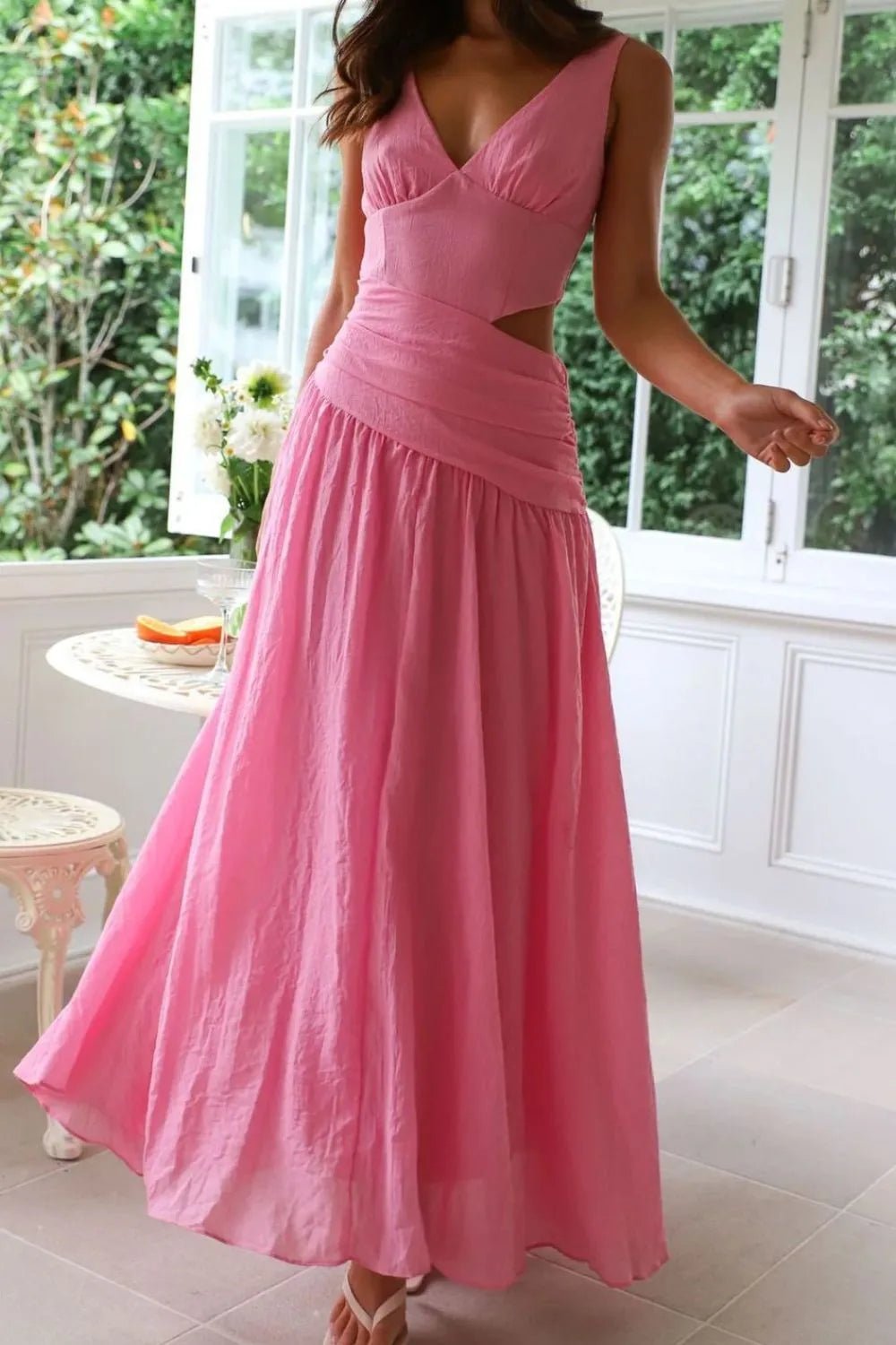 Lolita Cut-Out Ruched Maxi Dress