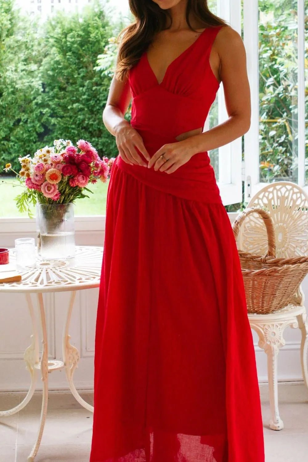 Lolita Cut-Out Ruched Maxi Dress