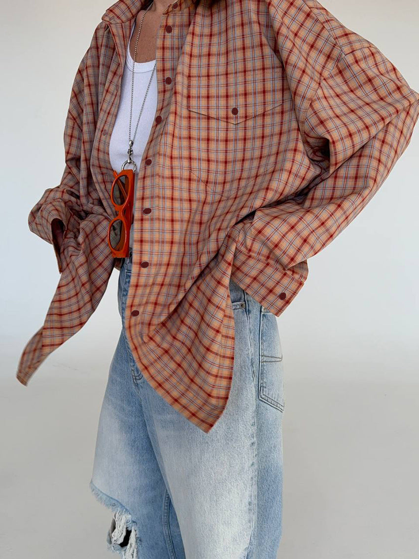 Fenna oversized ternet skjorte