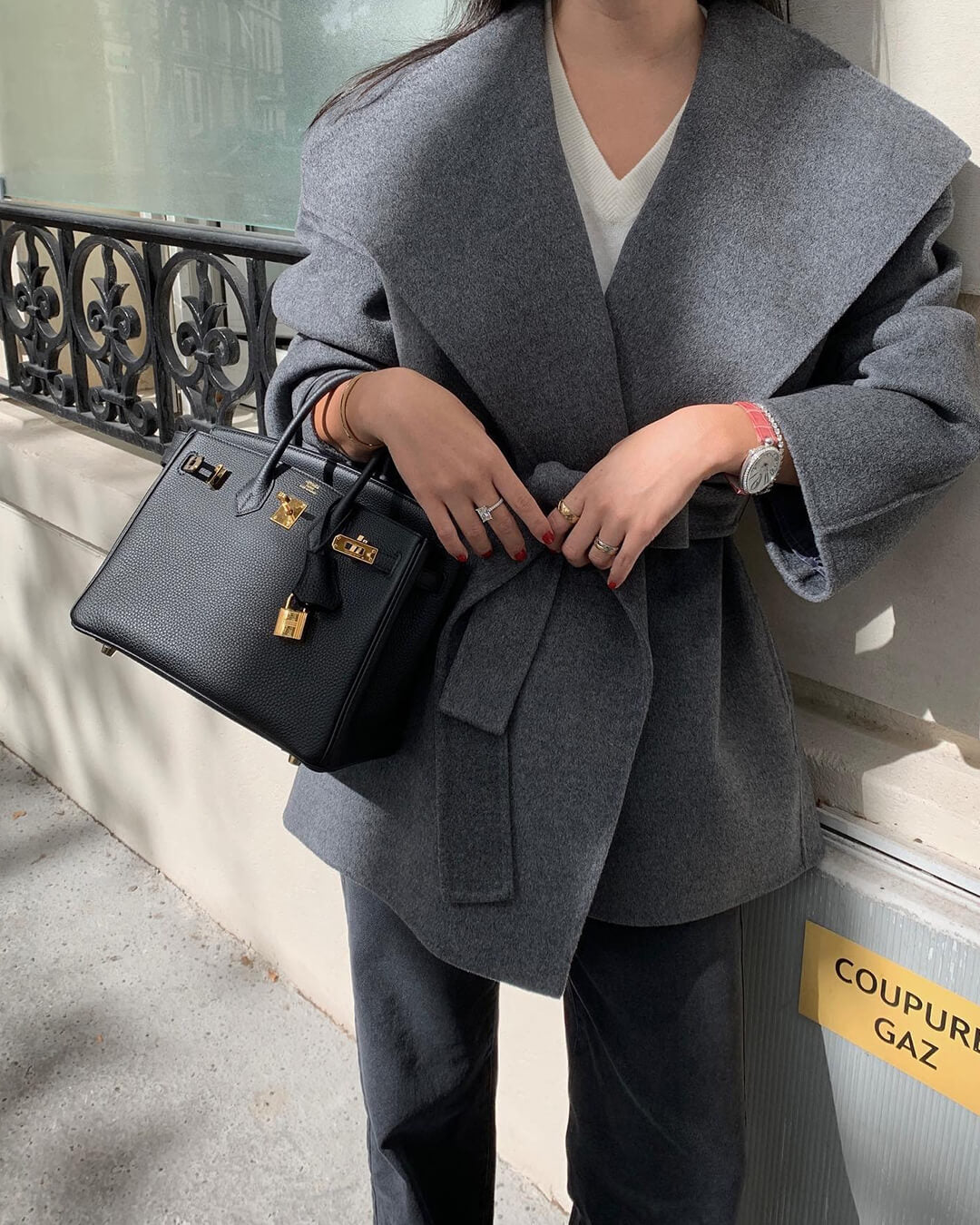 Cappotto a portafoglio con cintura Lorelie