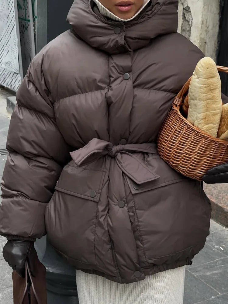 Cappotto con cappuccio e lacci Lorna