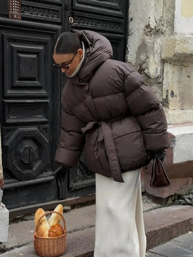 Cappotto con cappuccio e lacci Lorna
