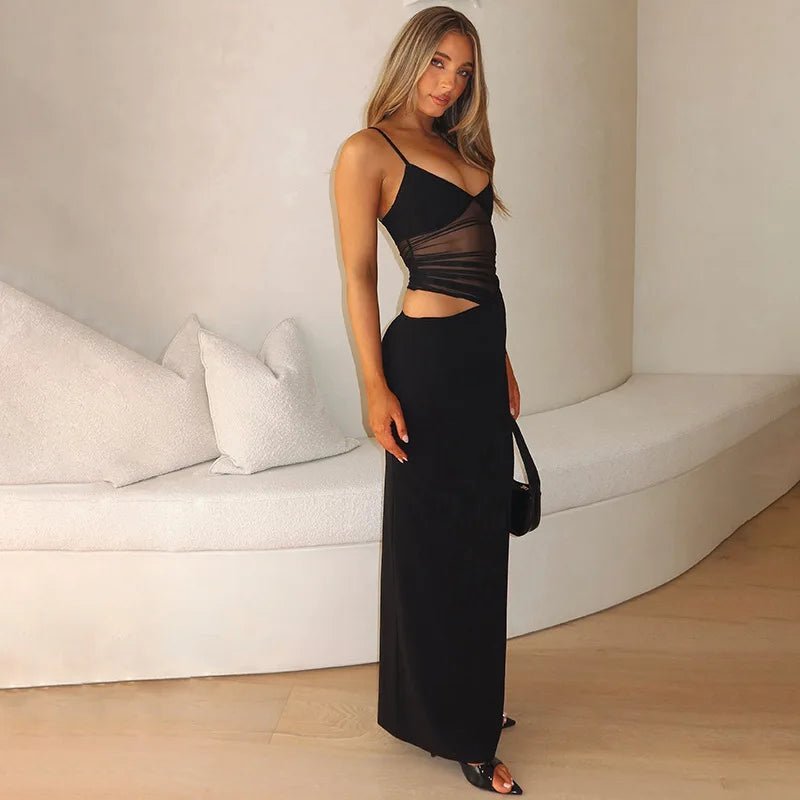 Lorraine Sheer Cutout Maxi Dress