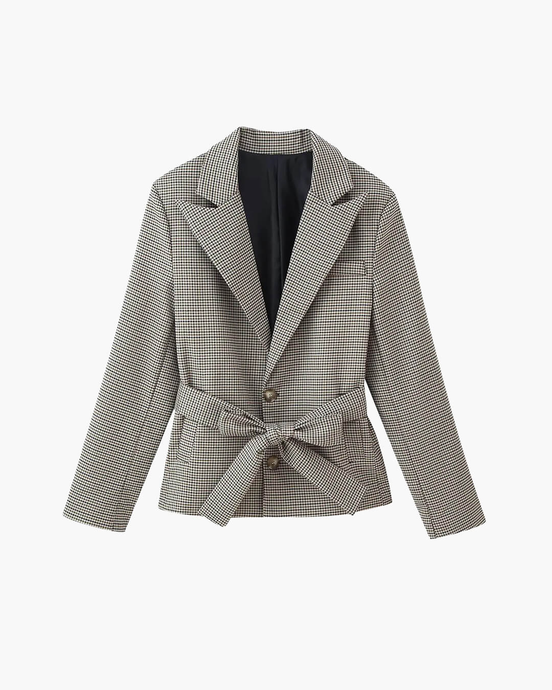 Lucy Houndstooth Belted Shorts Suit