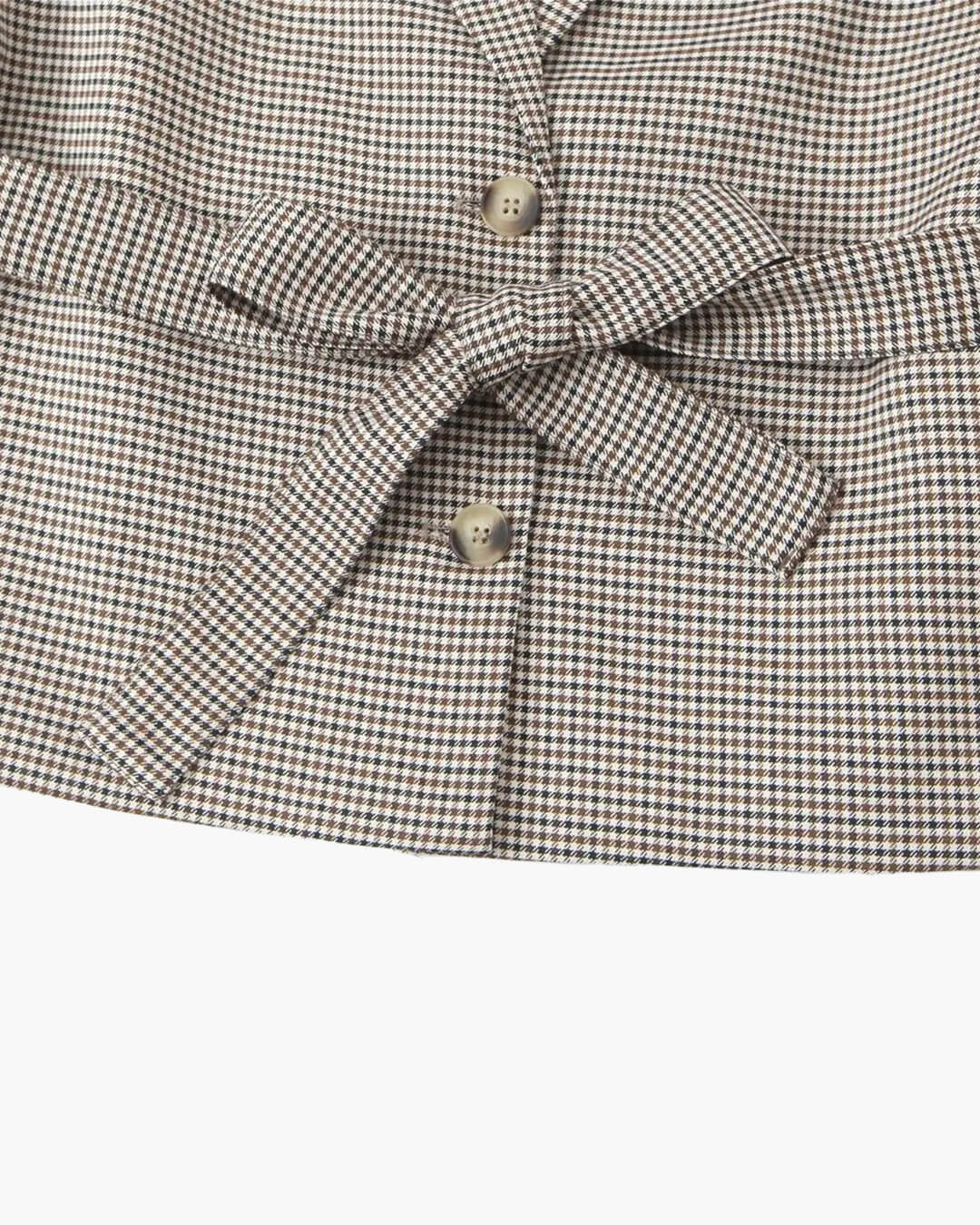 Lucy Houndstooth Belted Shorts Suit