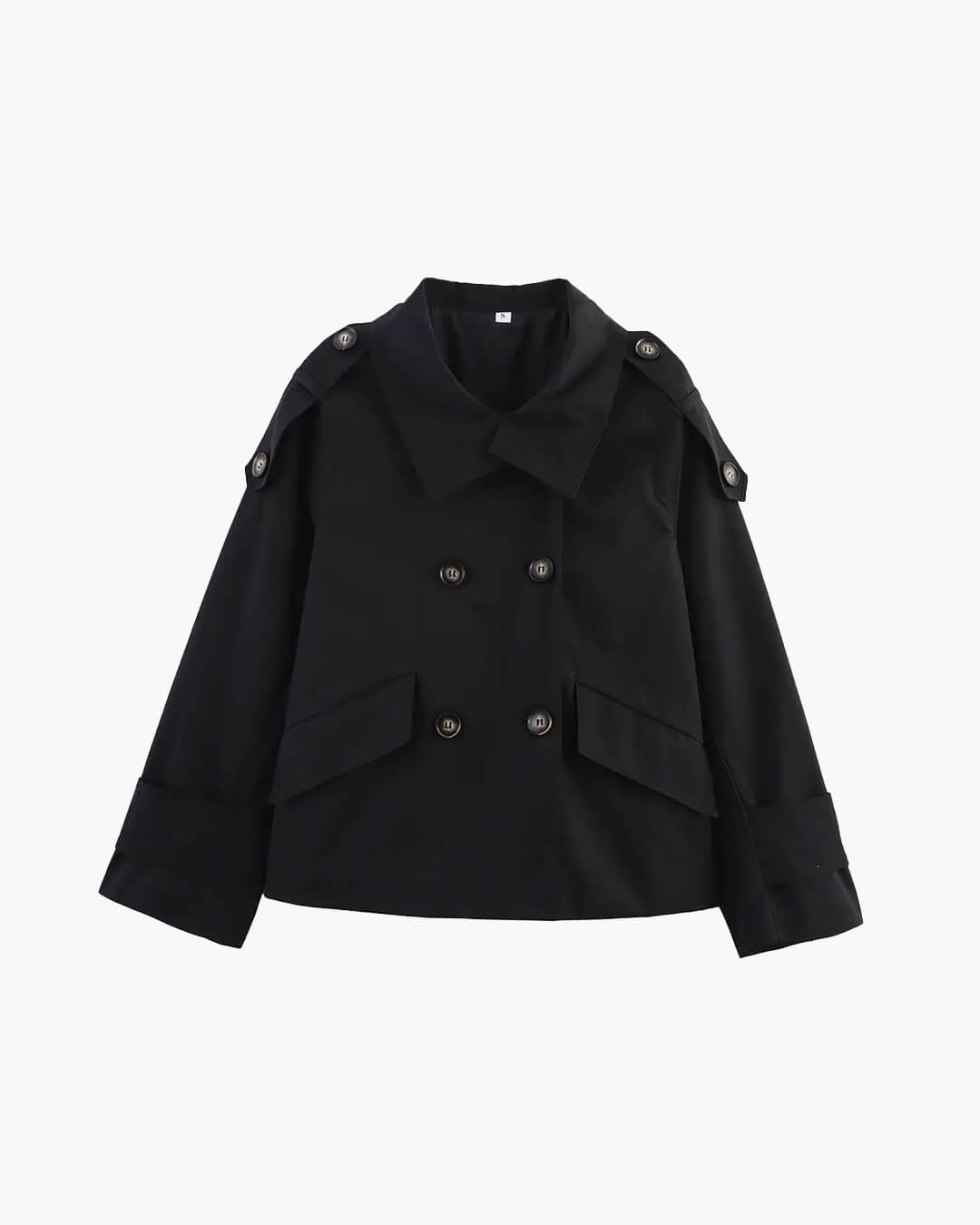 Lucy Stand Collar Cropped Trench Coat
