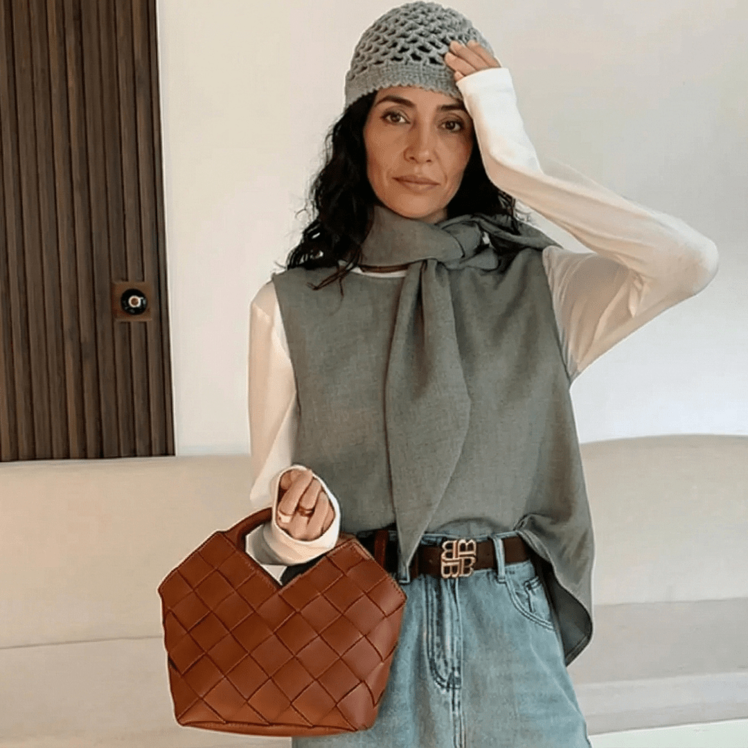 Borsa tote intrecciata Lucy