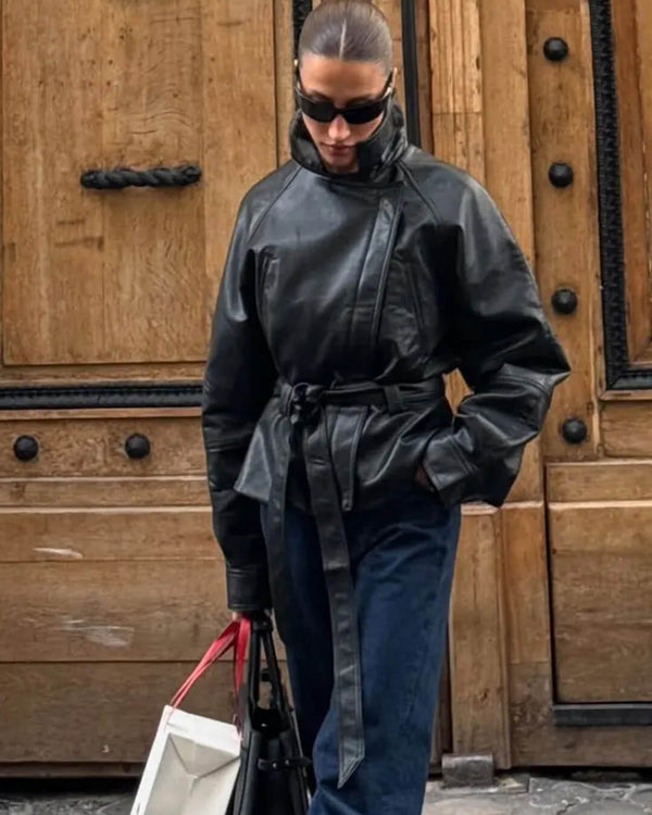 Maggie Faux Leather Motorcycle Jacket