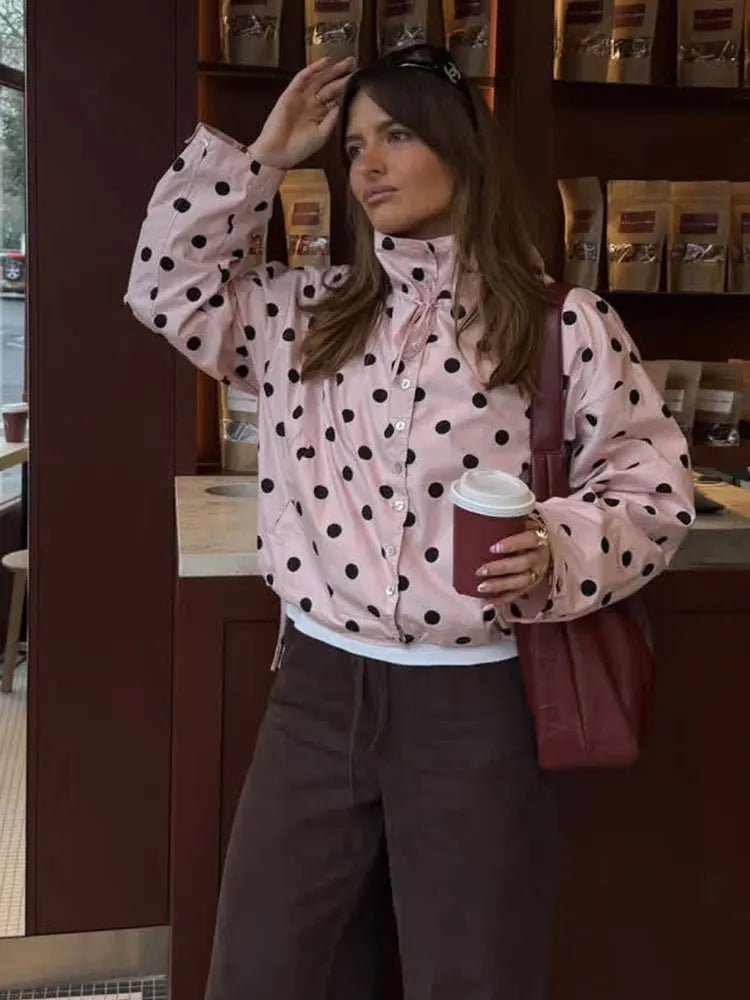 Giacca a pois con coulisse Margaret