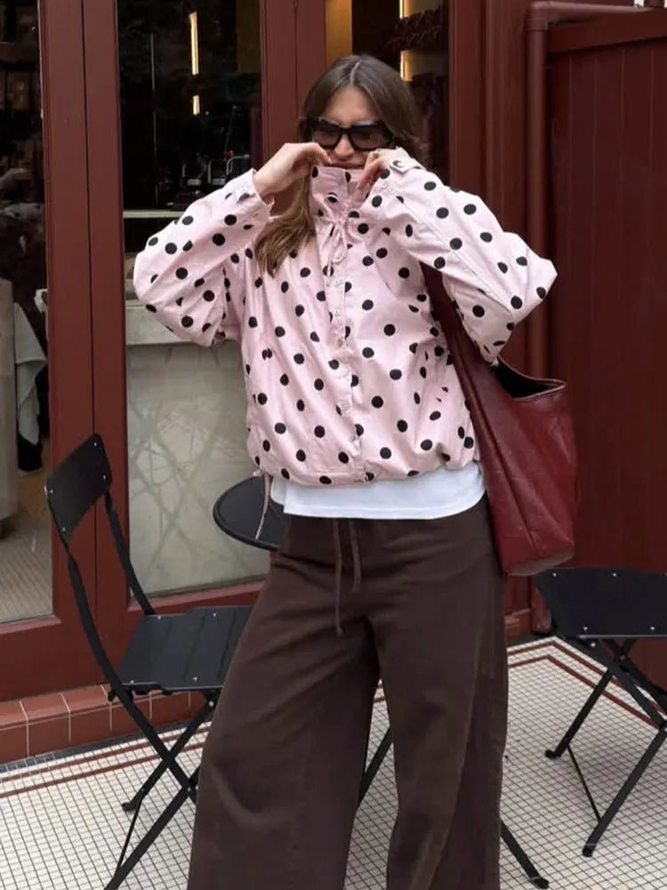 Giacca a pois con coulisse Margaret