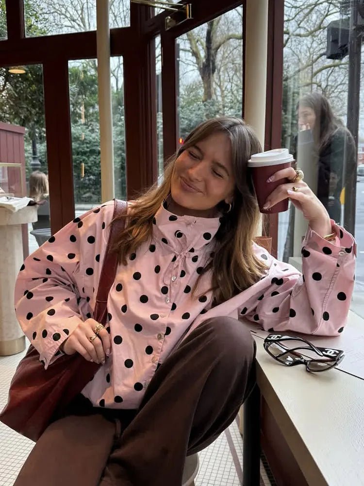 Giacca a pois con coulisse Margaret