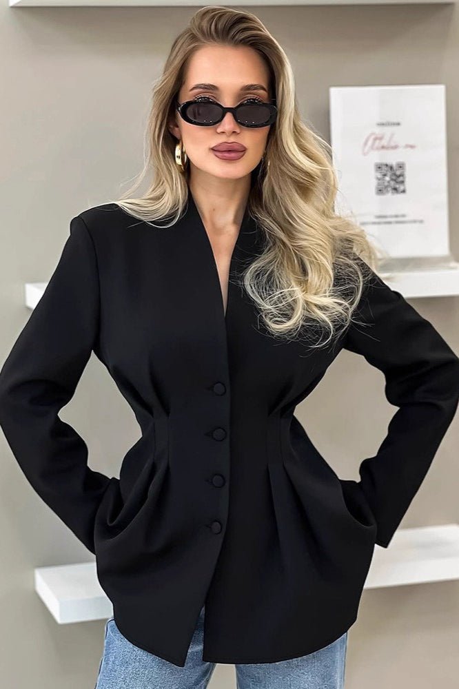 Margarita blazer met plooien